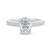 Thumbnail Image 3 of THE LEO Prisma Diamond Oval-Cut Hidden Halo Engagement Ring 1-1/5 ct tw 14K White Gold
