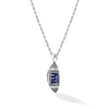 Thumbnail Image 3 of True Fans New York Giants 1/20 CT. T.W. Diamond Vertical Football Necklace in Sterling Silver