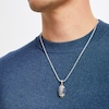 Thumbnail Image 6 of True Fans New York Giants 1/20 CT. T.W. Diamond Vertical Football Necklace in Sterling Silver