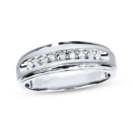 Adore Men's Diamond Wedding Band 1/4 ct tw 10K White Gold