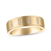 Thumbnail Image 1 of Now + Forever Men's Diamond Trios Wedding Band 1/20 ct tw 10K Yellow Gold