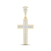 Thumbnail Image 1 of Men's Lab-Grown Diamond Cross Charm 1 ct tw 10K Yellow Gold
