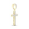 Thumbnail Image 2 of Men's Lab-Grown Diamond Cross Charm 1 ct tw 10K Yellow Gold