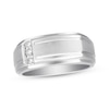 Thumbnail Image 1 of Now + Forever Men's Diamond Wedding Band 1/10 ct tw 10K White Gold