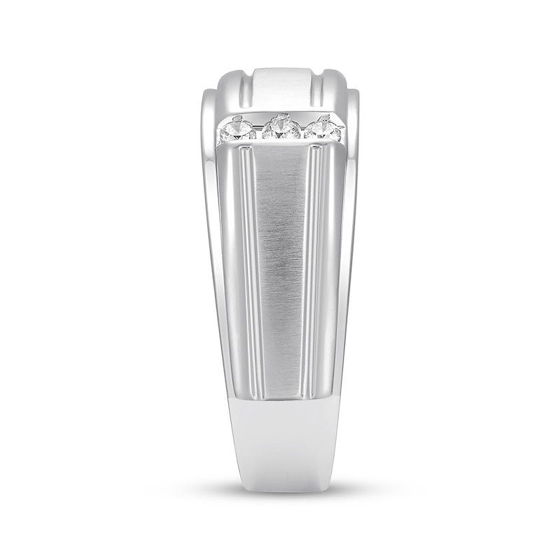 Main Image 2 of Now + Forever Men's Diamond Wedding Band 1/10 ct tw 10K White Gold