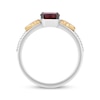 Thumbnail Image 3 of Disney Treasures Winnie the Pooh Oval-Cut Garnet & Diamond Ring 1/20 ct tw Sterling Silver & 10K Yellow Gold