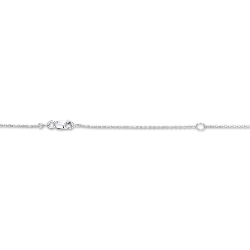 Main Image 4 of Oval-Cut Turquoise Necklace Sterling Silver 18"