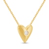 Thumbnail Image 2 of STUDIO BY KAY Diamond Puffed Heart Necklace 1/20 ct tw 24K Yellow Gold Vermeil Sterling Silver 18"