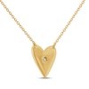 Thumbnail Image 3 of STUDIO BY KAY Diamond Puffed Heart Necklace 1/20 ct tw 24K Yellow Gold Vermeil Sterling Silver 18"