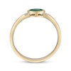 Thumbnail Image 2 of Marquise-Cut Natural Emerald & Diamond Accent Ring 10K Yellow Gold