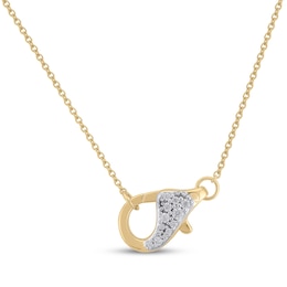 STUDIO BY KAY Diamond Lobster Clasp Necklace 1/10 ct tw 24K Yellow Gold Vermeil Sterling Silver 18"