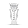 Thumbnail Image 2 of Lab-Grown Diamonds Emerald-Cut Three-Stone Bridal Set 9 ct tw 14K White Gold