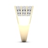 Thumbnail Image 3 of STUDIO BY KAY Men's Lab-Grown Diamond Three-Row Ring 2 ct tw 24K Yellow Gold Vermeil Sterling Silver