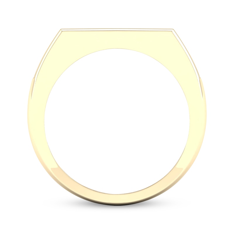 Main Image 4 of STUDIO BY KAY Men's Lab-Grown Diamond Three-Row Ring 2 ct tw 24K Yellow Gold Vermeil Sterling Silver