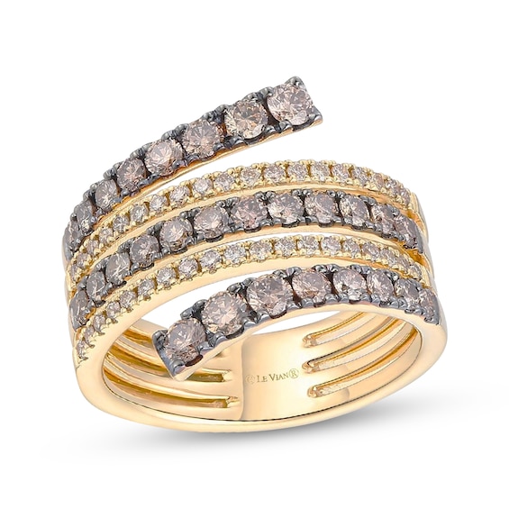 Le Vian Good Karma Diamond Bypass Ring 1-1/3 ct tw 14K Honey Gold