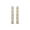 Thumbnail Image 2 of STUDIO BY KAY Baguette & Round-Cut Lab-Grown Diamond Hoop Earrings 1/2 ct tw 24K Yellow Gold Vermeil Sterling Silver
