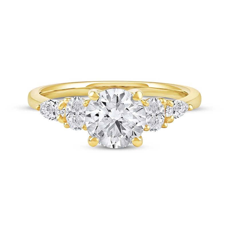 Main Image 3 of Now + Forever Lab-Grown Diamonds Round-Cut Engagement Ring 2 ct tw 14K Yellow Gold