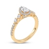 Thumbnail Image 2 of Now + Forever Lab-Grown Diamonds Pear-Shaped Halo Engagement Ring 3/4 ct tw 14K Yellow Gold