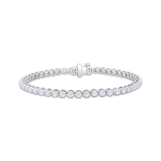 KAY Lab-Grown Diamonds Tennis Bracelet 3 ct tw 10K White Gold 7"