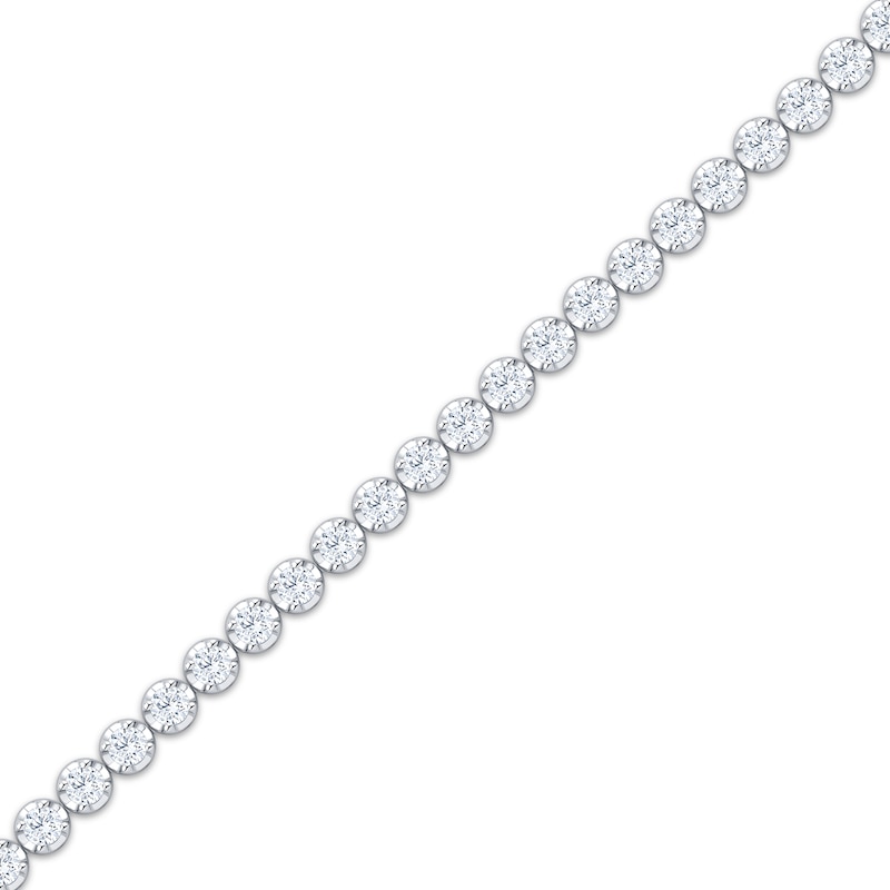 Main Image 2 of KAY Lab-Grown Diamonds Tennis Bracelet 3 ct tw 10K White Gold 7"