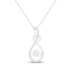 Thumbnail Image 1 of Unstoppable Love Diamond Infinity Heart Necklace 1/4 ct tw Sterling Silver 19"