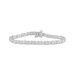 KAY Lab-Grown Diamonds "XO" Link Bracelet 1/4 ct tw Sterling Silver 7"