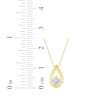 Thumbnail Image 4 of Diamond Solitaire Teardrop Frame Necklace 1/3 ct tw 10K Yellow Gold 18" (I/I2)