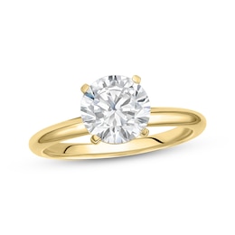 Now + Forever Lab-Grown Diamonds Round-Cut Solitaire Engagement Ring 1-1/2 ct tw 14K Yellow Gold (F/SI2)