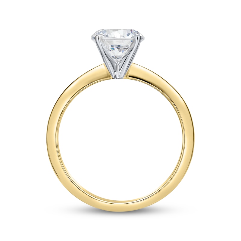 Main Image 3 of Now + Forever Lab-Grown Diamonds Round-Cut Solitaire Engagement Ring 1-1/2 ct tw 14K Yellow Gold (F/SI2)