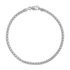 Thumbnail Image 1 of 2.6mm Diamond-Cut Ice Chain Bracelet Solid 10K White Gold 7.5"