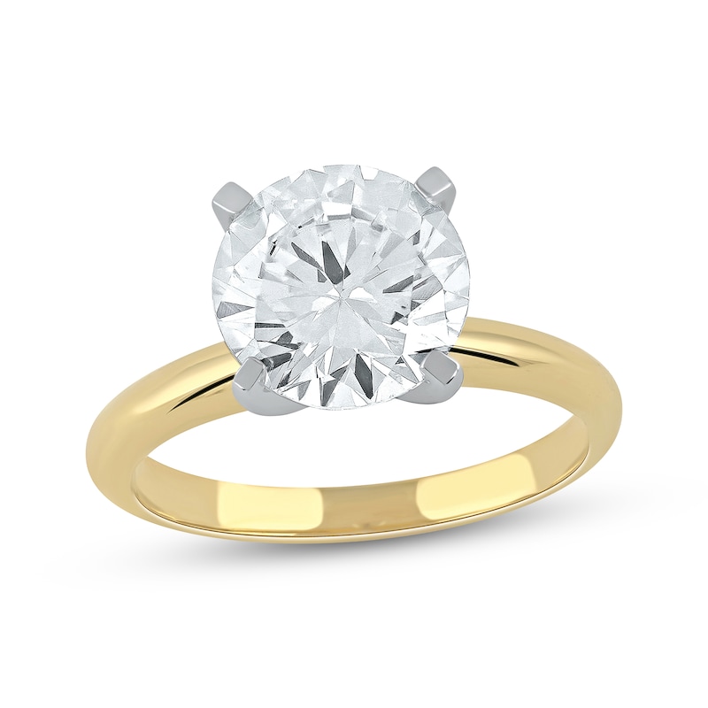 Main Image 1 of Now + Forever Lab-Grown Diamonds Round-Cut Solitaire Engagement Ring 3 ct tw 14K Yellow Gold (F/SI2)