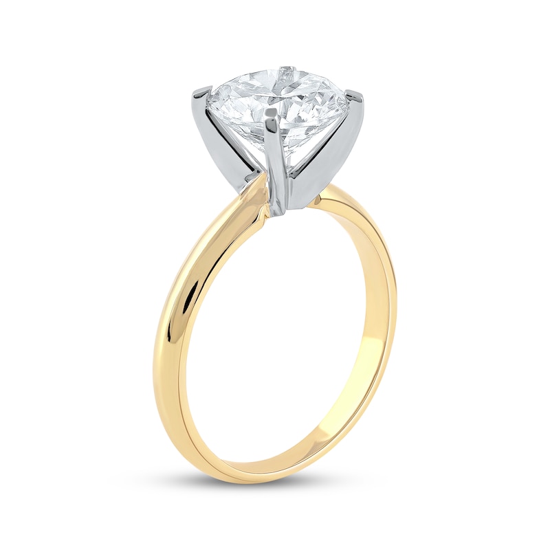 Main Image 2 of Now + Forever Lab-Grown Diamonds Round-Cut Solitaire Engagement Ring 3 ct tw 14K Yellow Gold (F/SI2)