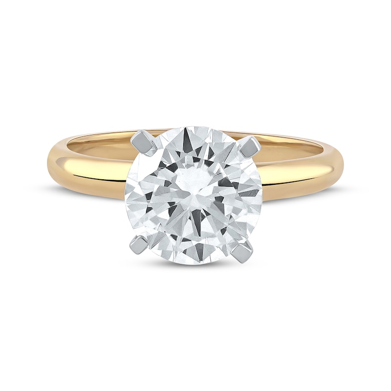 Main Image 3 of Now + Forever Lab-Grown Diamonds Round-Cut Solitaire Engagement Ring 3 ct tw 14K Yellow Gold (F/SI2)