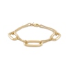 Thumbnail Image 1 of Paperclip Link Bracelet 24K Yellow Gold Vermeil Sterling Silver 7.5"