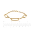 Thumbnail Image 4 of Paperclip Link Bracelet 24K Yellow Gold Vermeil Sterling Silver 7.5"