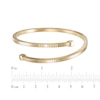 Thumbnail Image 3 of Ribbed Bypass Bangle Bracelet 24K Yellow Gold Vermeil Sterling Silver 7.5"