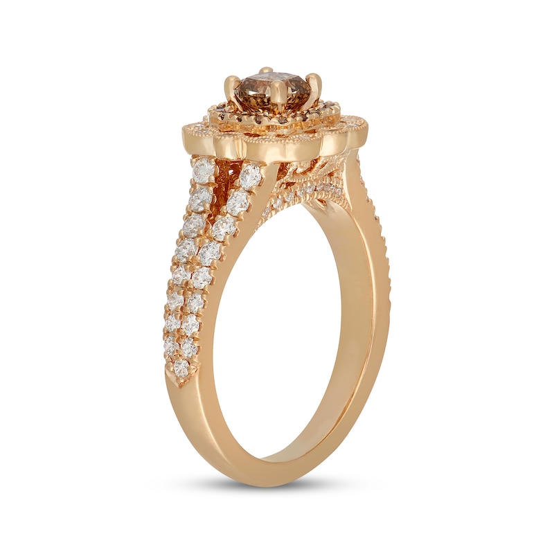 Main Image 2 of Neil Lane Desert Diamonds Cushion-Cut Double Halo Engagement Ring 1-1/8 ct tw 14K Yellow Gold