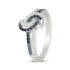 Thumbnail Image 2 of Black & White Diamond Knot Ring 1/6 ct tw Sterling Silver
