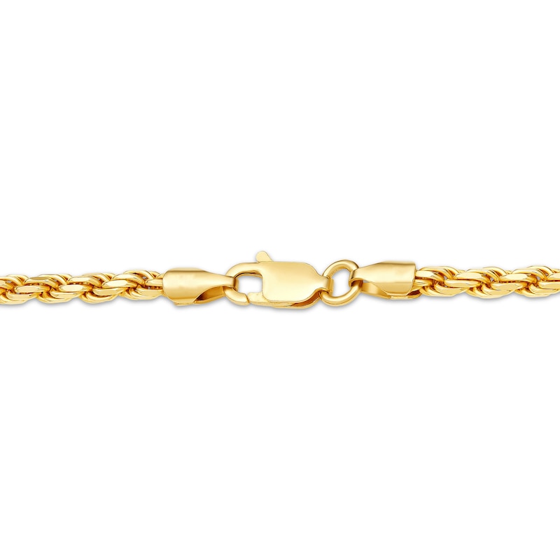 Main Image 3 of Jaxxon Men's Collection 2.3mm Rope Chain Necklace 18K Yellow Gold-Plated Solid Sterling Silver 22"