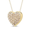 Thumbnail Image 2 of Desert Diamonds Pavé Heart Necklace 1/4 ct tw 18K Yellow Gold-Plated Sterling Silver 18"