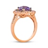 Thumbnail Image 2 of Le Vian Vault Oval-Cut Amethyst & Pink Sapphire Halo Ring 1/2 ct tw Diamonds 14K Strawberry Gold