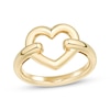 Thumbnail Image 1 of STUDIO BY KAY Heart Link Ring 24K Yellow Gold Vermeil Sterling Silver