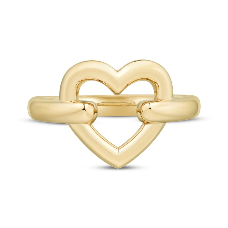 Main Image 3 of STUDIO BY KAY Heart Link Ring 24K Yellow Gold Vermeil Sterling Silver