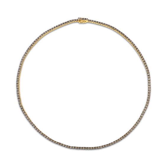 Le Vian Chocolate Diamond Tennis Necklace 7-1/5 ct tw 14K Honey Gold 16"