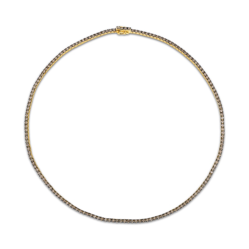 Main Image 1 of Le Vian Chocolate Diamond Tennis Necklace 7-1/5 ct tw 14K Honey Gold 16"