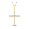 Thumbnail Image 1 of Diamond Cross Necklace 1/3 ct tw 10K Yellow Gold 18"
