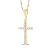 Thumbnail Image 2 of Diamond Cross Necklace 1/3 ct tw 10K Yellow Gold 18"