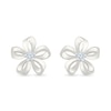 Thumbnail Image 1 of KAY Lab-Grown Diamonds Open Flower Studs 1/20 ct tw Sterling Silver