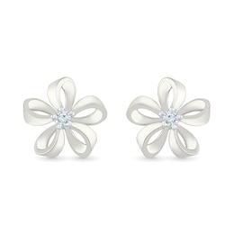 KAY Lab-Grown Diamonds Open Flower Studs 1/20 ct tw Sterling Silver