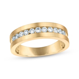Now + Forever Lab-Grown Diamonds Wedding Band 1/2 ct tw 14K Yellow Gold